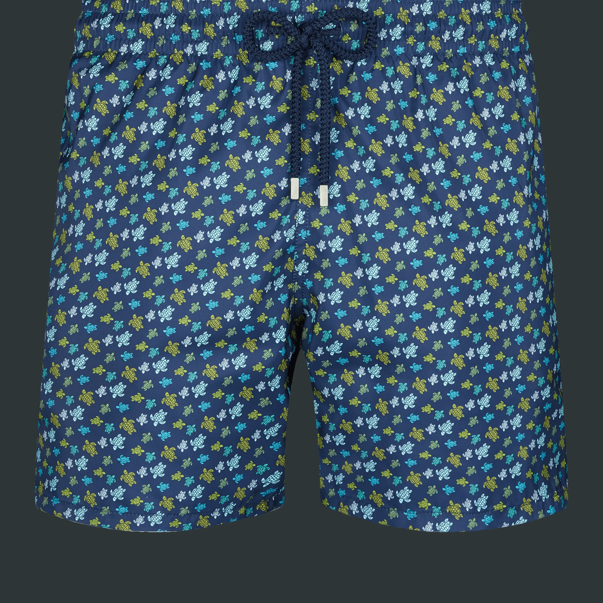 Sale Vilebrequin Men Ultra-Light And Packable Swim Trunks Micro Tortues Rainbow Navy/Blue