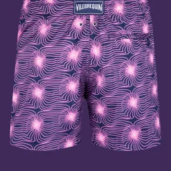 Cheap Vilebrequin Men Ultra-Light And Packable Swim Trunks Hypno Shell Navy/Blue