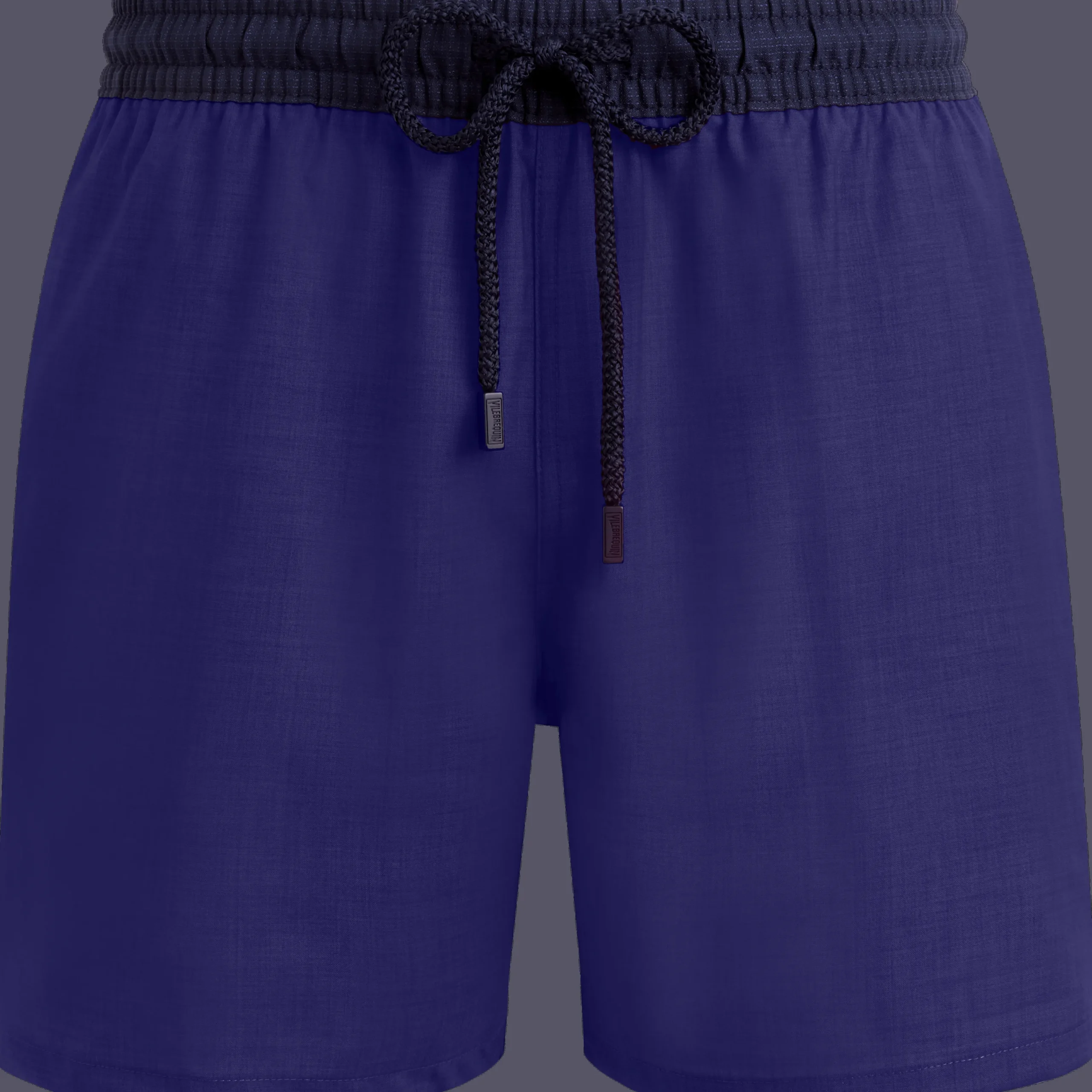 Best Vilebrequin Men Wool Swim Shorts Super 120' Purple Blue/Blue