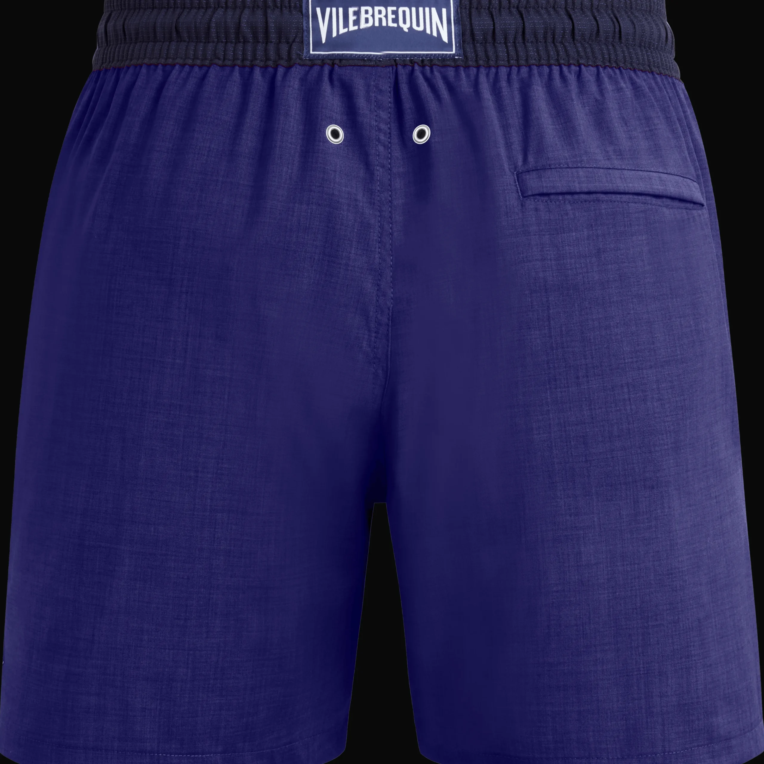 Best Vilebrequin Men Wool Swim Shorts Super 120' Purple Blue/Blue