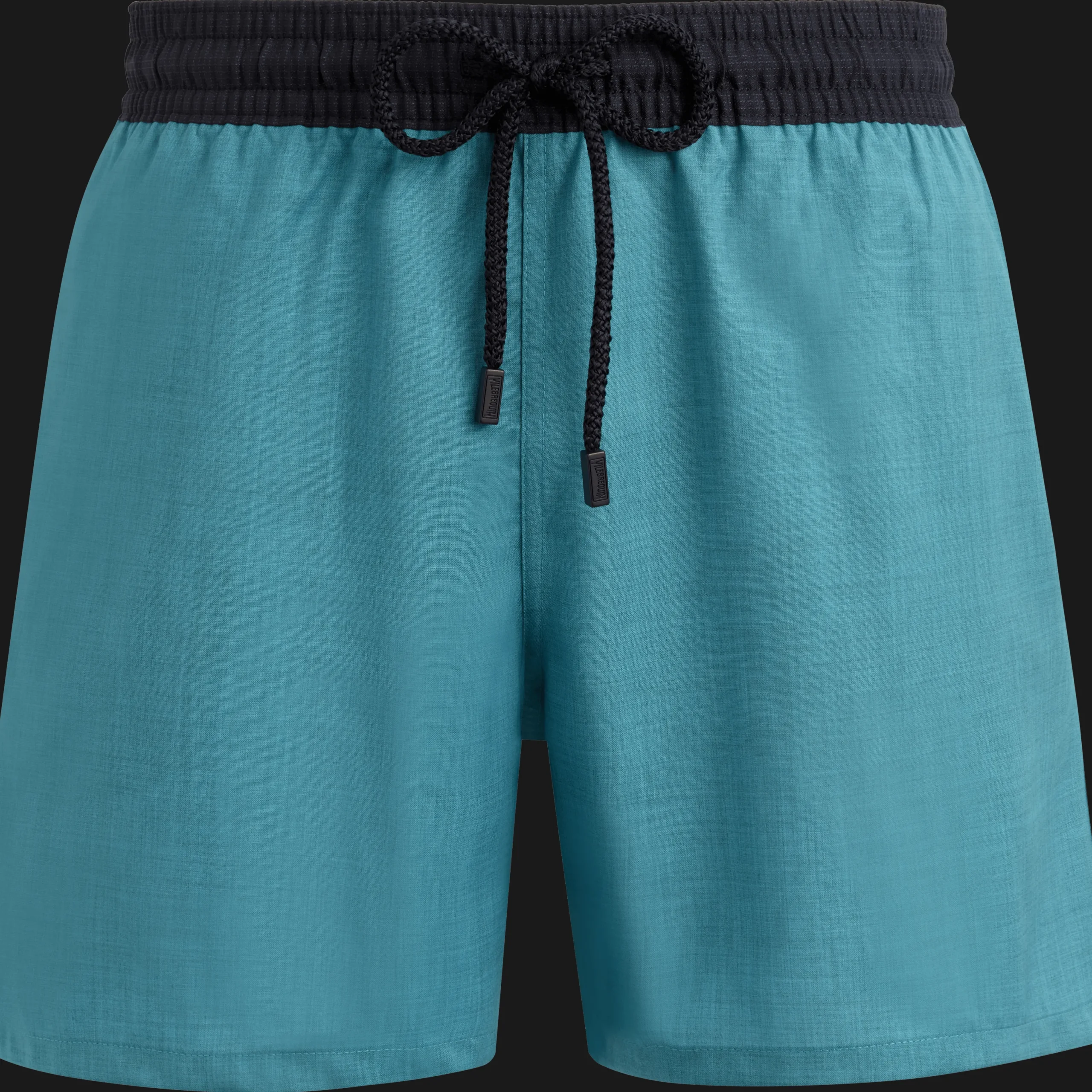Cheap Vilebrequin Men Wool Swim Shorts Super 120' Azure/Blue