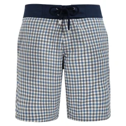 Shop Vilebrequin Men Woolen Swim Trunks Carreaux- X The Woolmark Company Grey/Blue/Grey