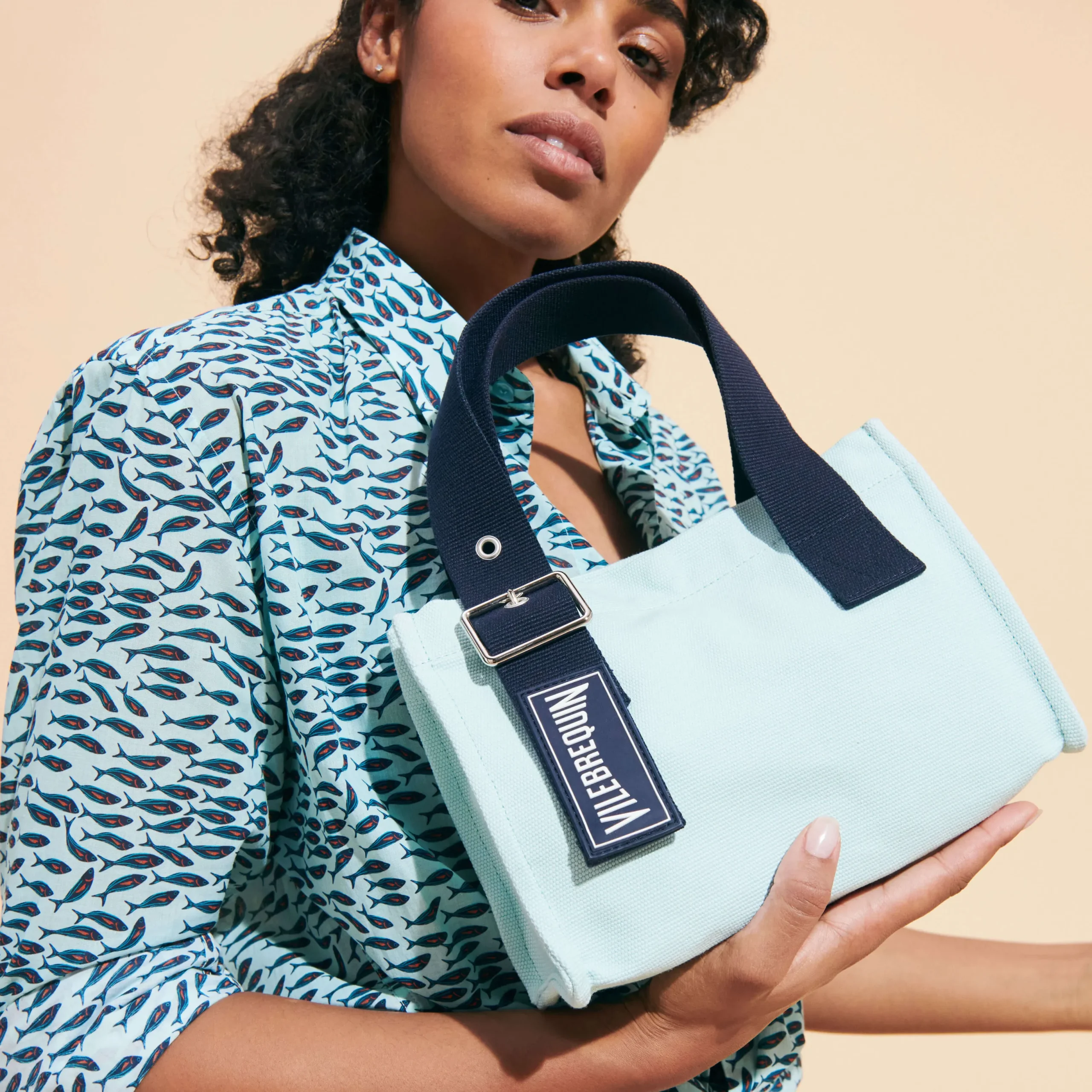 Best Sale Vilebrequin Mini Beach Bag Solid Thalassa/Blue