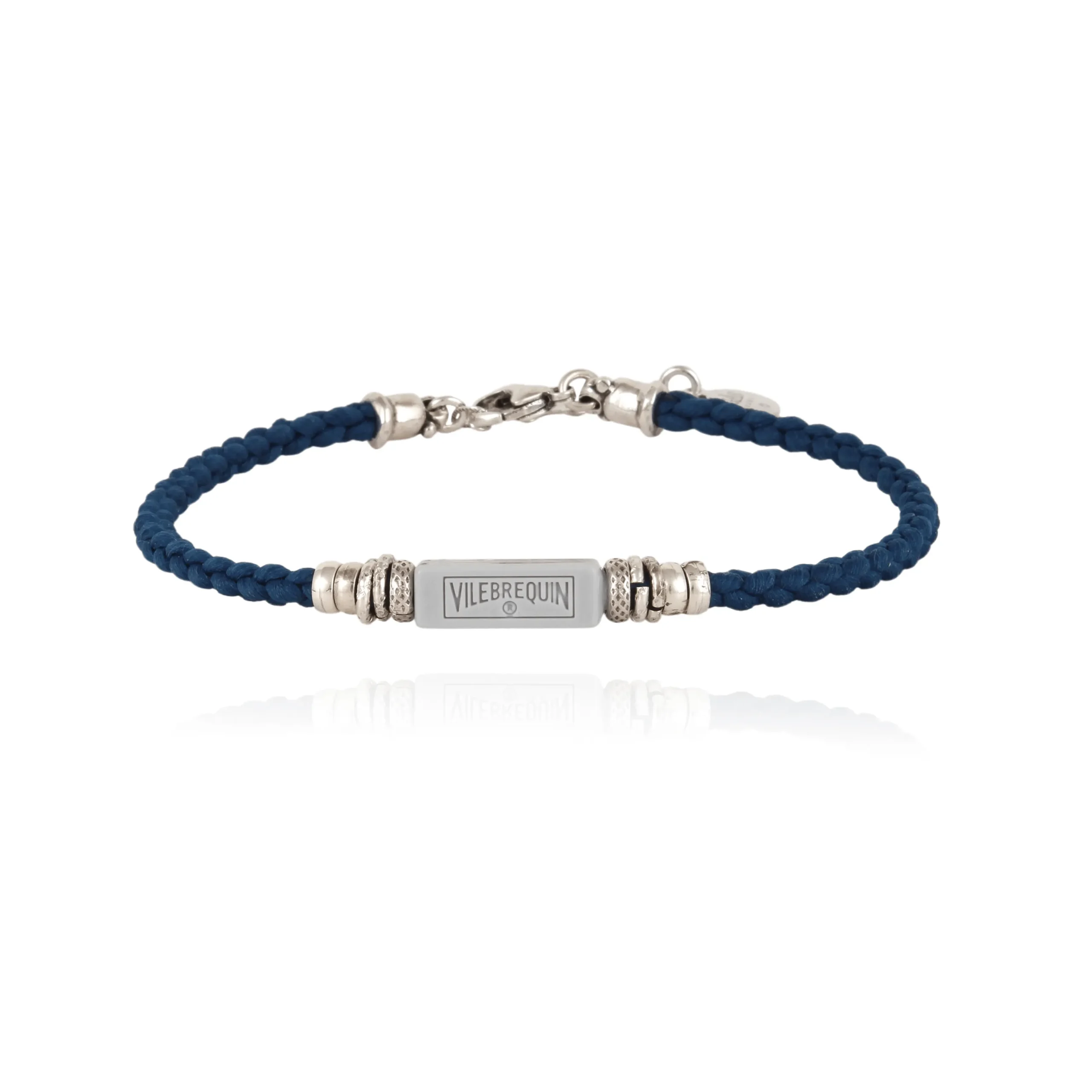 Sale Vilebrequin Sailor Cord Bracelet - X Gas Bijoux Silver/Grey