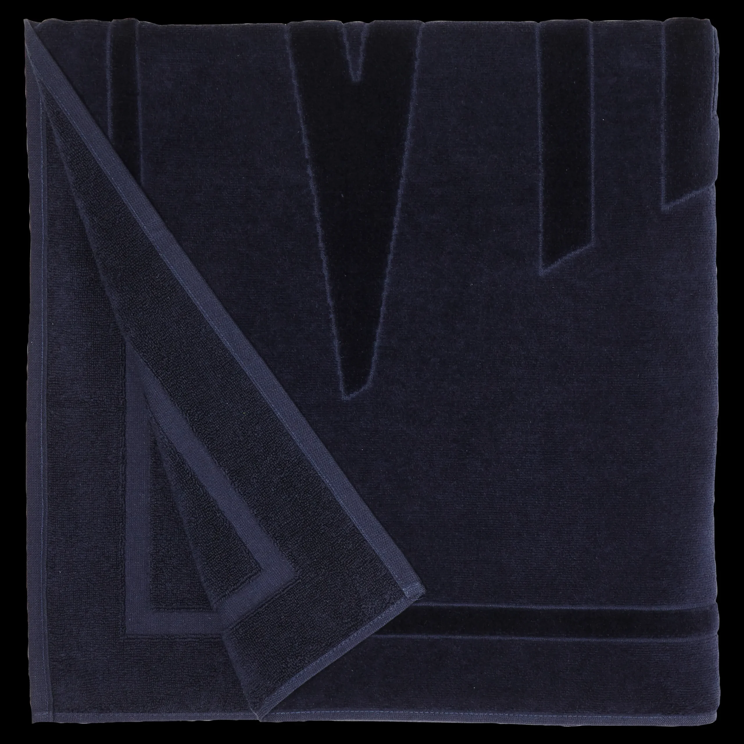 Fashion Vilebrequin Solid Organic Cotton Beach Towel Navy/Blue