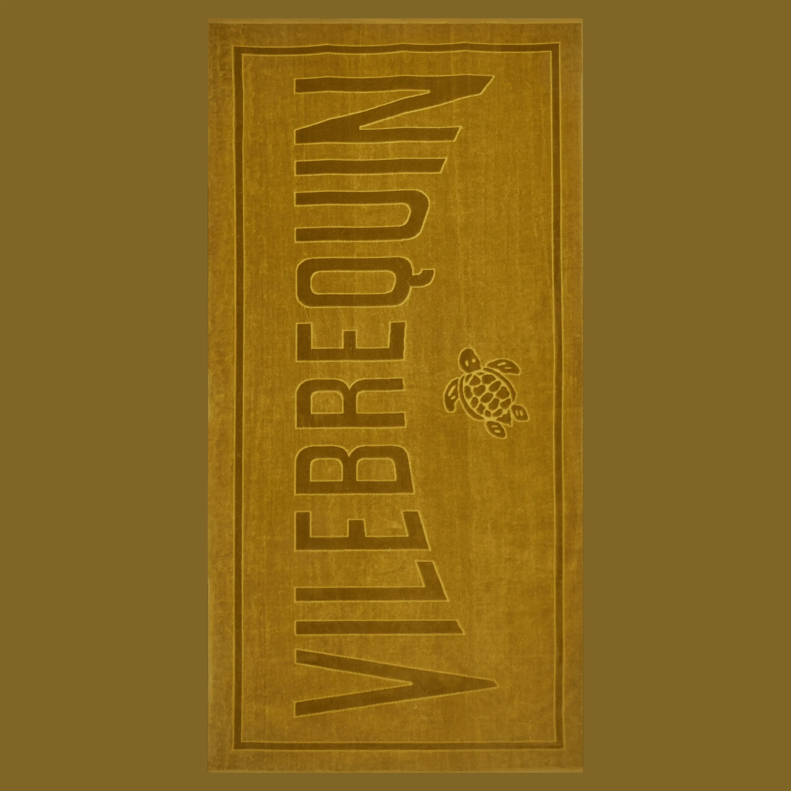 Cheap Vilebrequin Solid Organic Cotton Beach Towel Bark/Beige