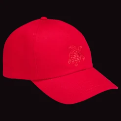 Cheap Vilebrequin Unisex Cap Solid Poppy Red/Red