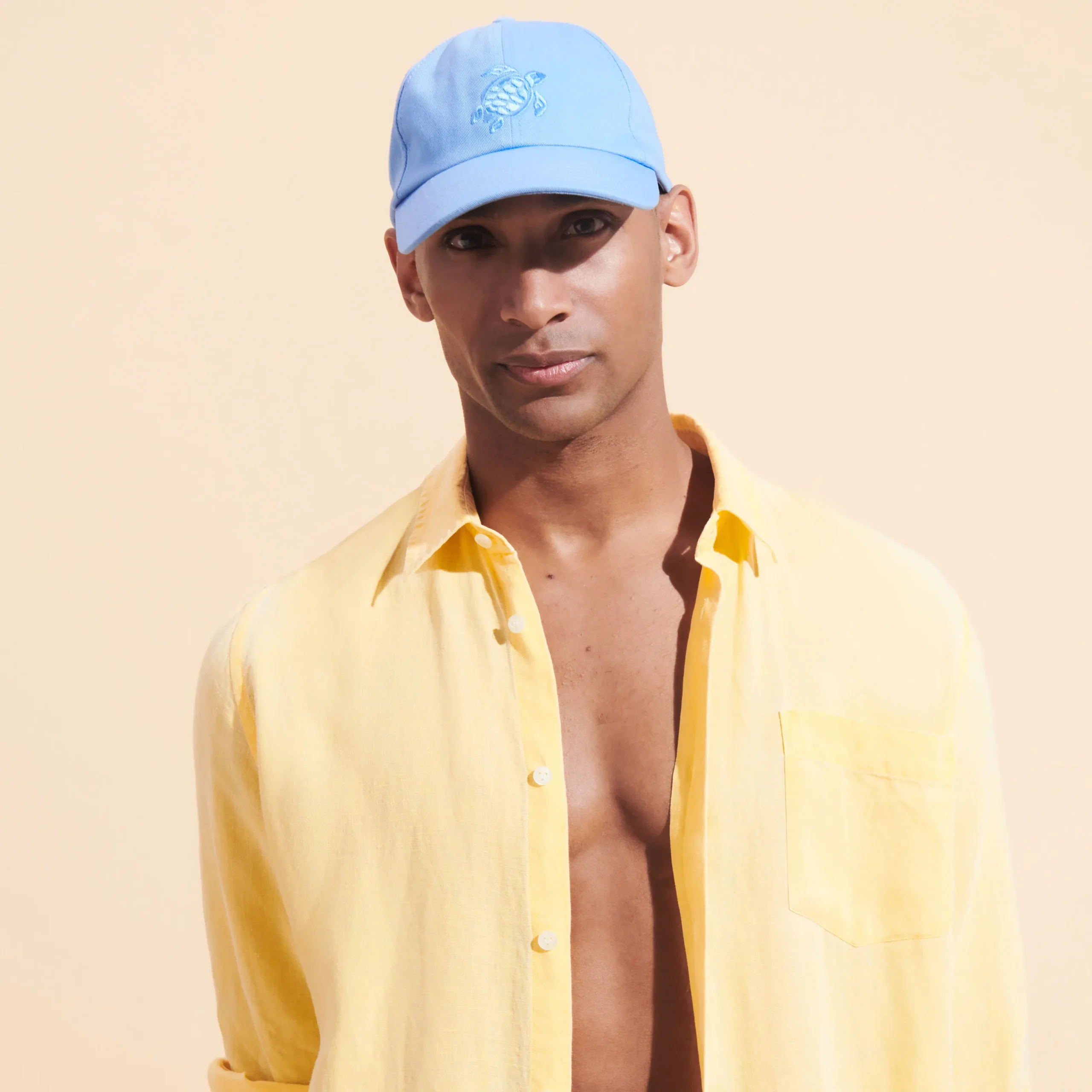 New Vilebrequin Unisex Cap Solid Earthenware/Blue