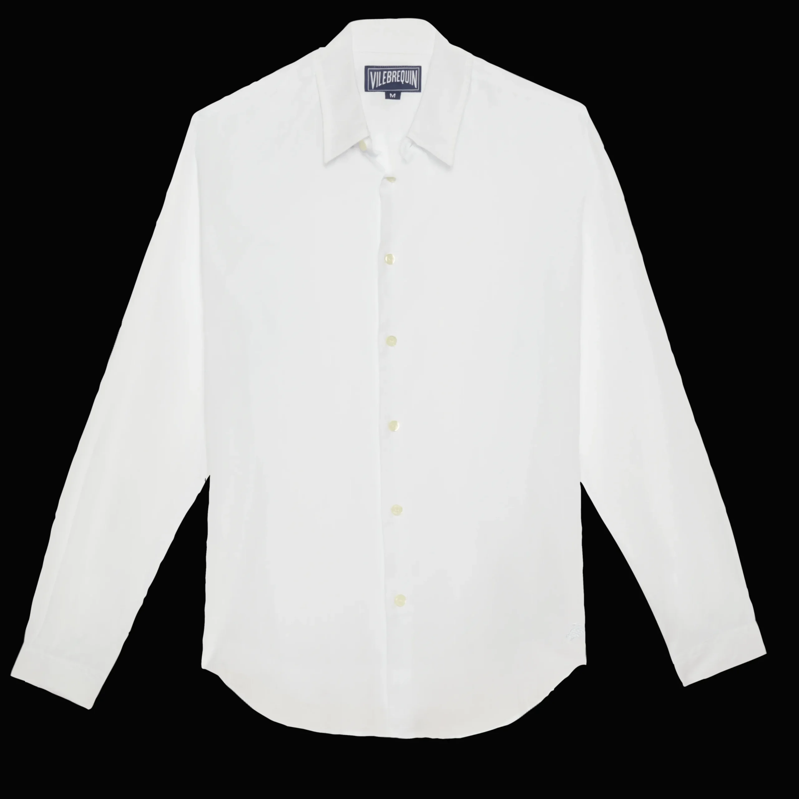Cheap Vilebrequin Unisex Cotton Voile Lightweight Shirt Solid White/White