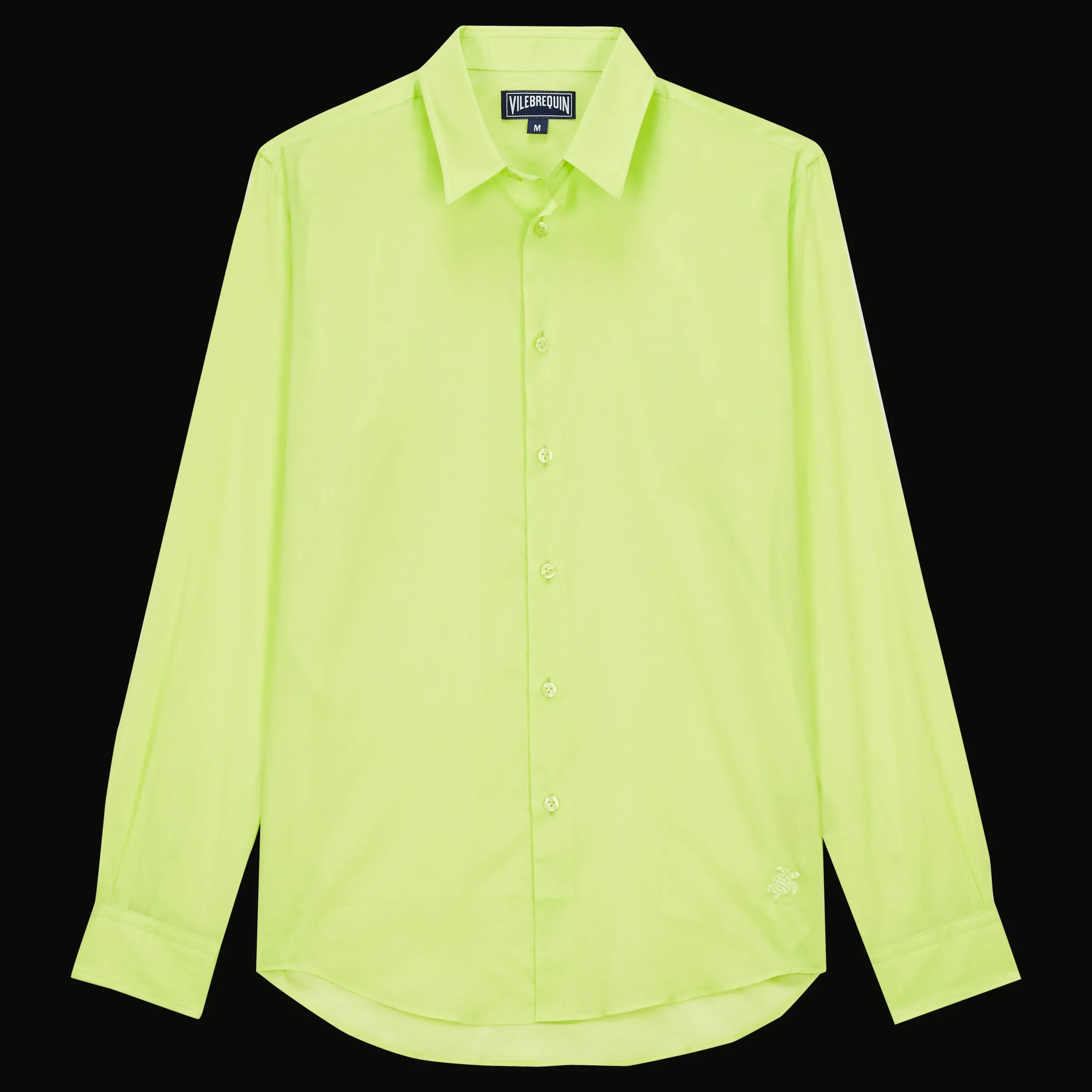 Flash Sale Vilebrequin Unisex Cotton Voile Light Shirt Solid Coriander/Green