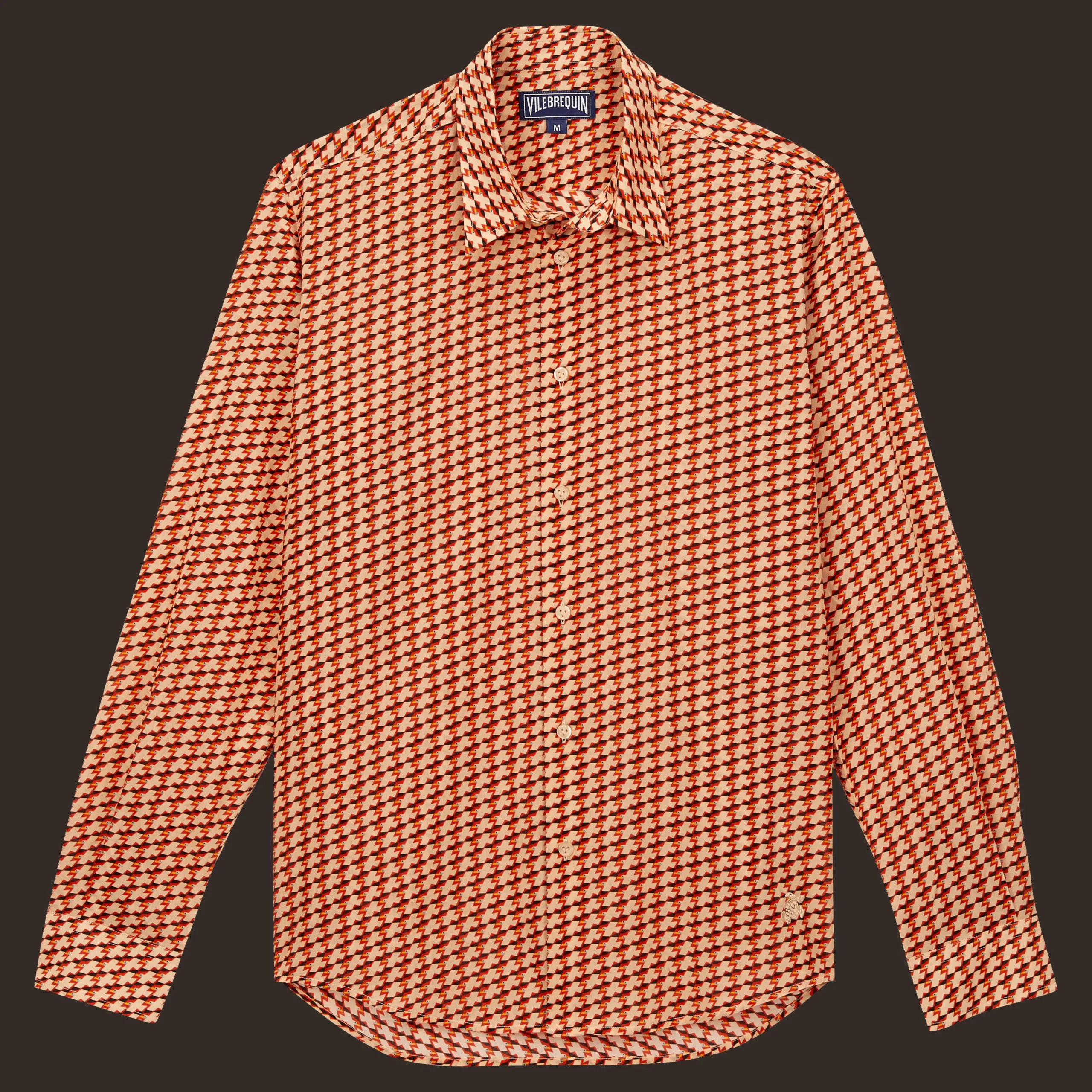 Online Vilebrequin Unisex Cotton Voile Lightweight Shirt Micro Mouettes Straw/Yellow