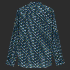 Cheap Vilebrequin Unisex Cotton Voile Summer Shirt Micro Tortues Rainbow Navy/Blue