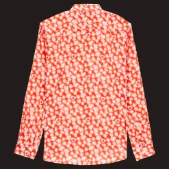 Clearance Vilebrequin Unisex Cotton Voile Summer Shirt Attrape Coeur Poppy Red/Red