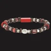 Sale Vilebrequin Unisex Elastic Bracelet Leon- X Gas Bijoux Poppy Red/Red