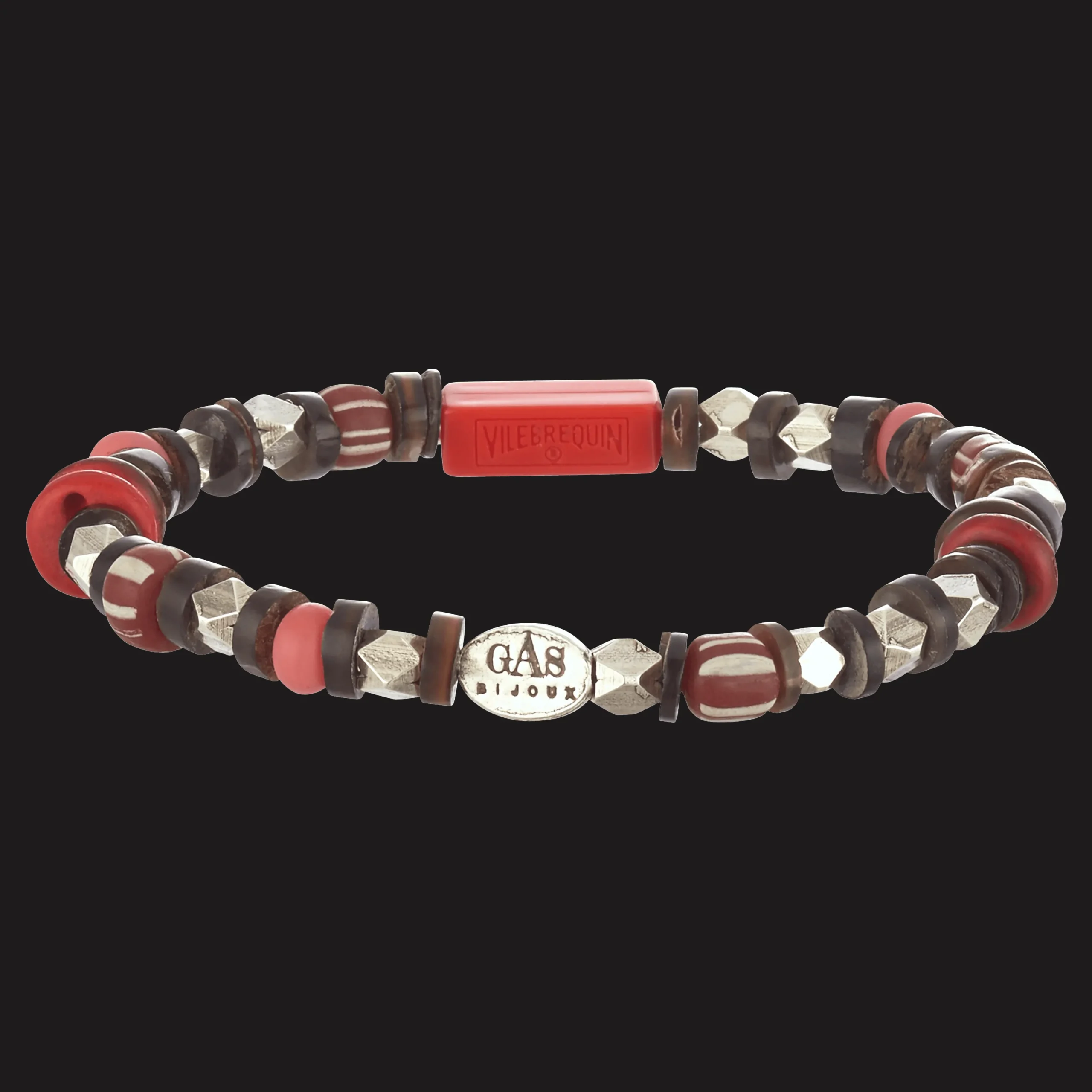 Sale Vilebrequin Unisex Elastic Bracelet Leon- X Gas Bijoux Poppy Red/Red