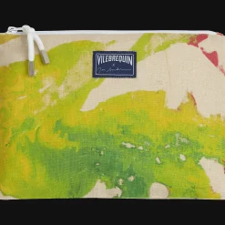 Sale Vilebrequin Unisex Linen Beach Pouch Gra - X John M Armleder Multicolor/Multi