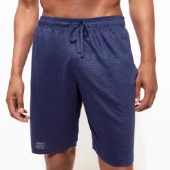 Sale Vilebrequin Unisex Linen Bermuda Shorts Solid Navy/Blue