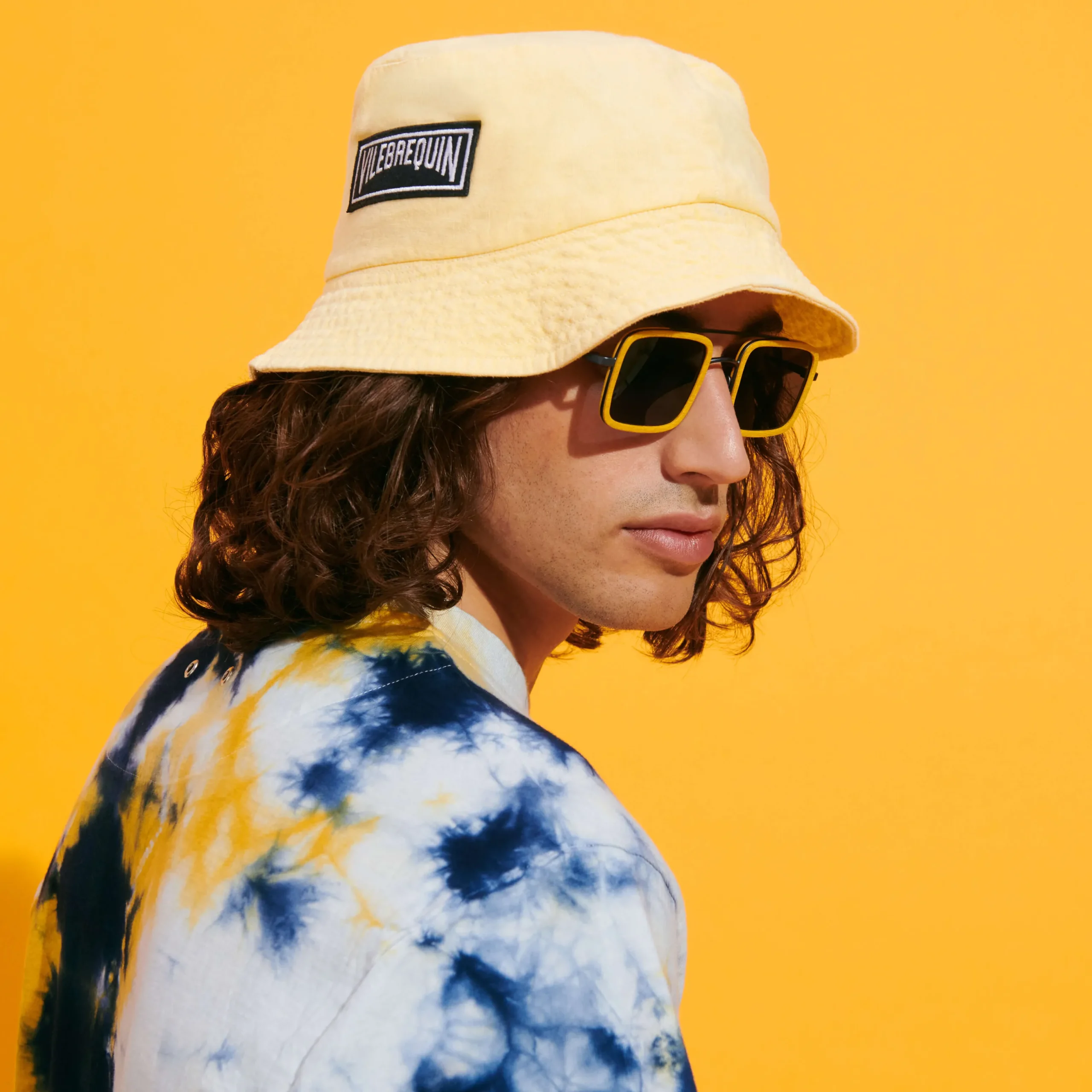 Hot Vilebrequin Unisex Linen Bucket Hat Solid Genet/Yellow