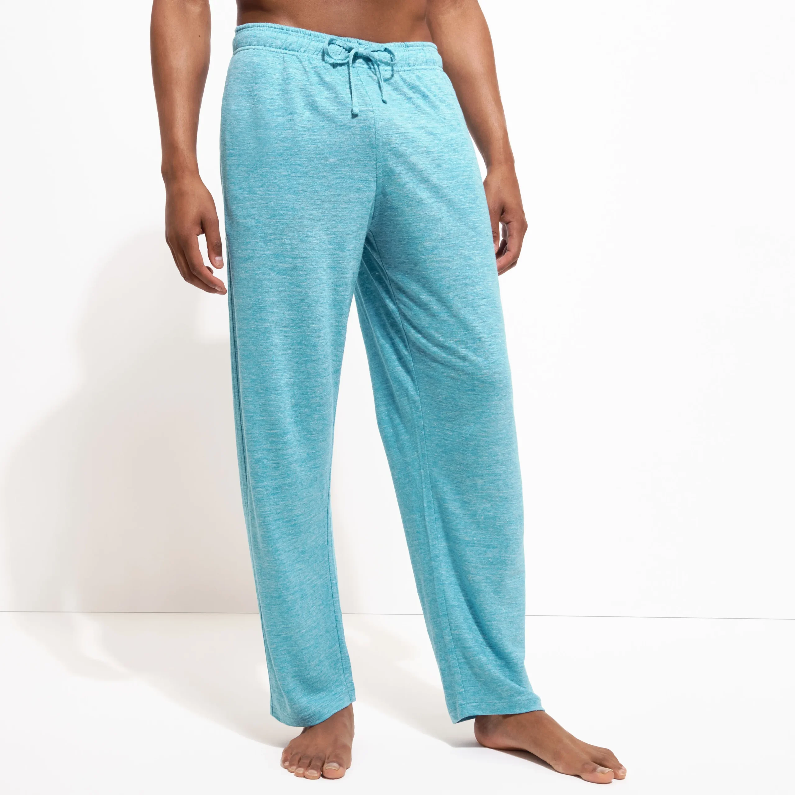 New Vilebrequin Unisex Linen Pants Solid Heather Azure/Blue