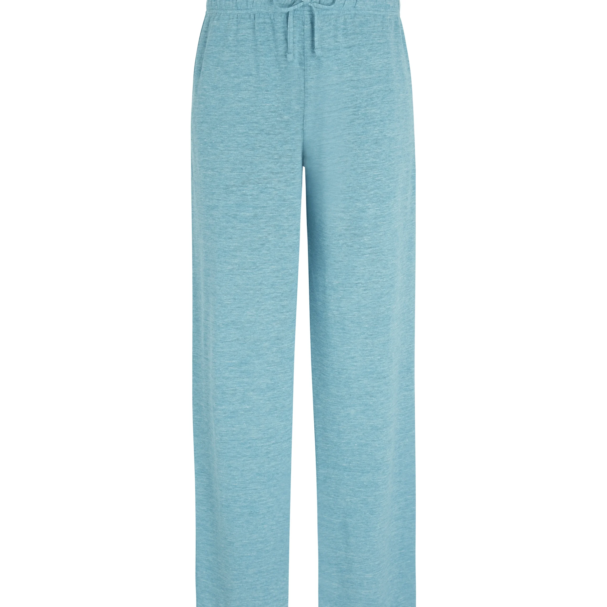 New Vilebrequin Unisex Linen Pants Solid Heather Azure/Blue