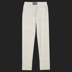 New Vilebrequin Unisex Linen Pants Solid Lihght Gray Heather/Grey