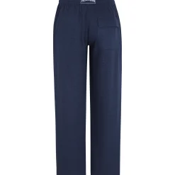 Sale Vilebrequin Unisex Linen Pants Solid Navy/Blue