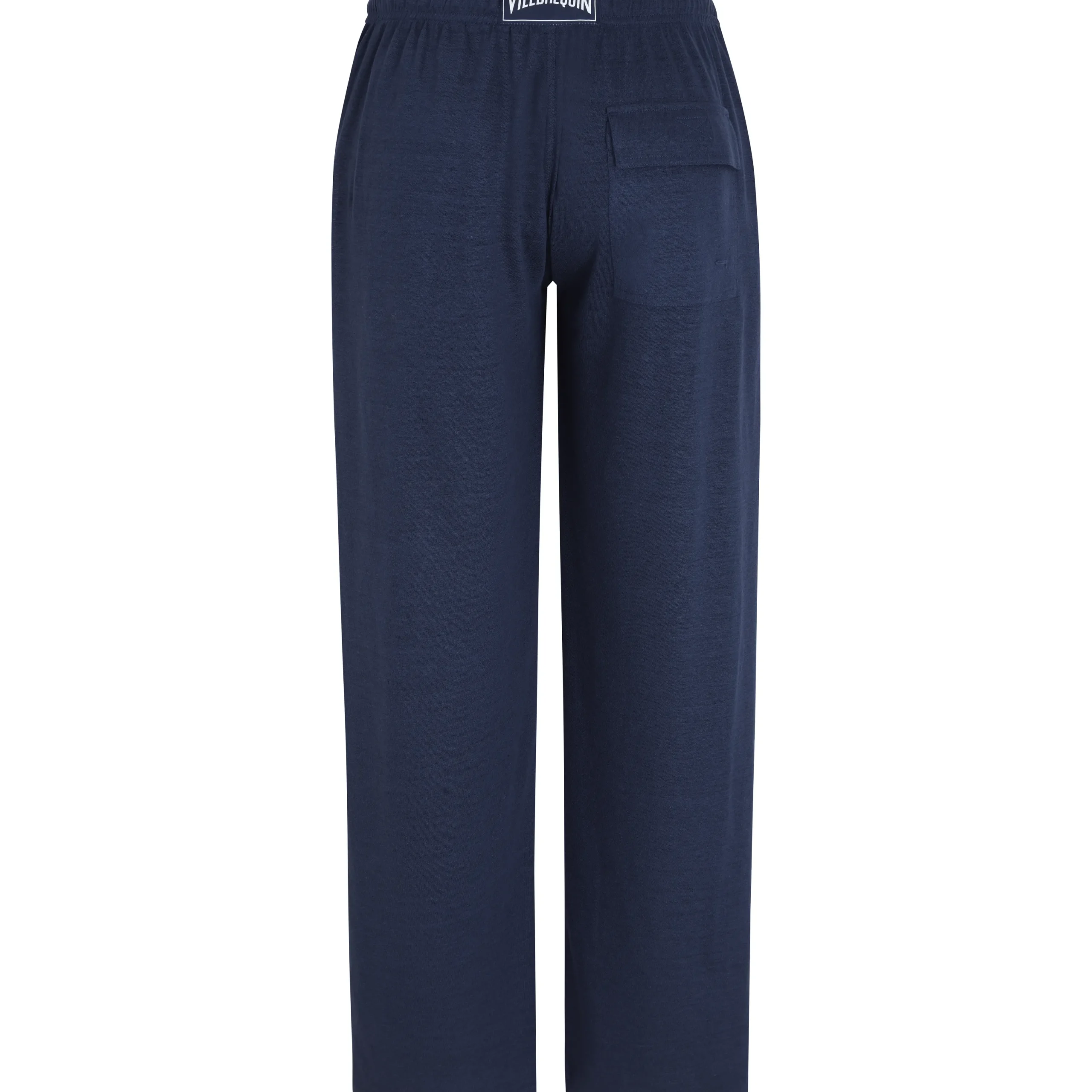 Sale Vilebrequin Unisex Linen Pants Solid Navy/Blue