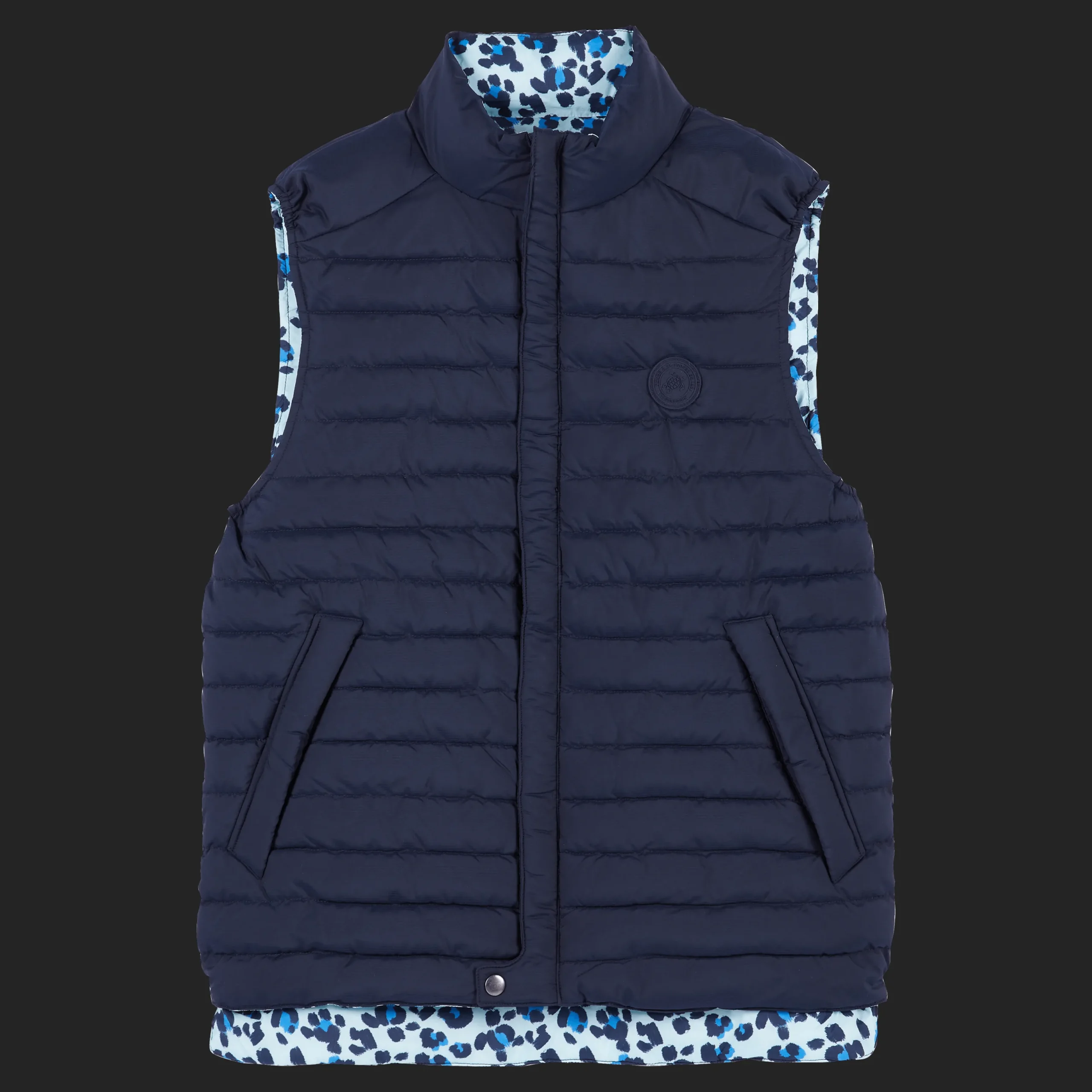 Clearance Vilebrequin Unisex Reversible Jacket Turtles Leopard Thalassa/Blue