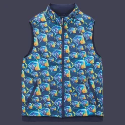 Online Vilebrequin Unisex Reversible Jacket Piranhas Navy/Blue