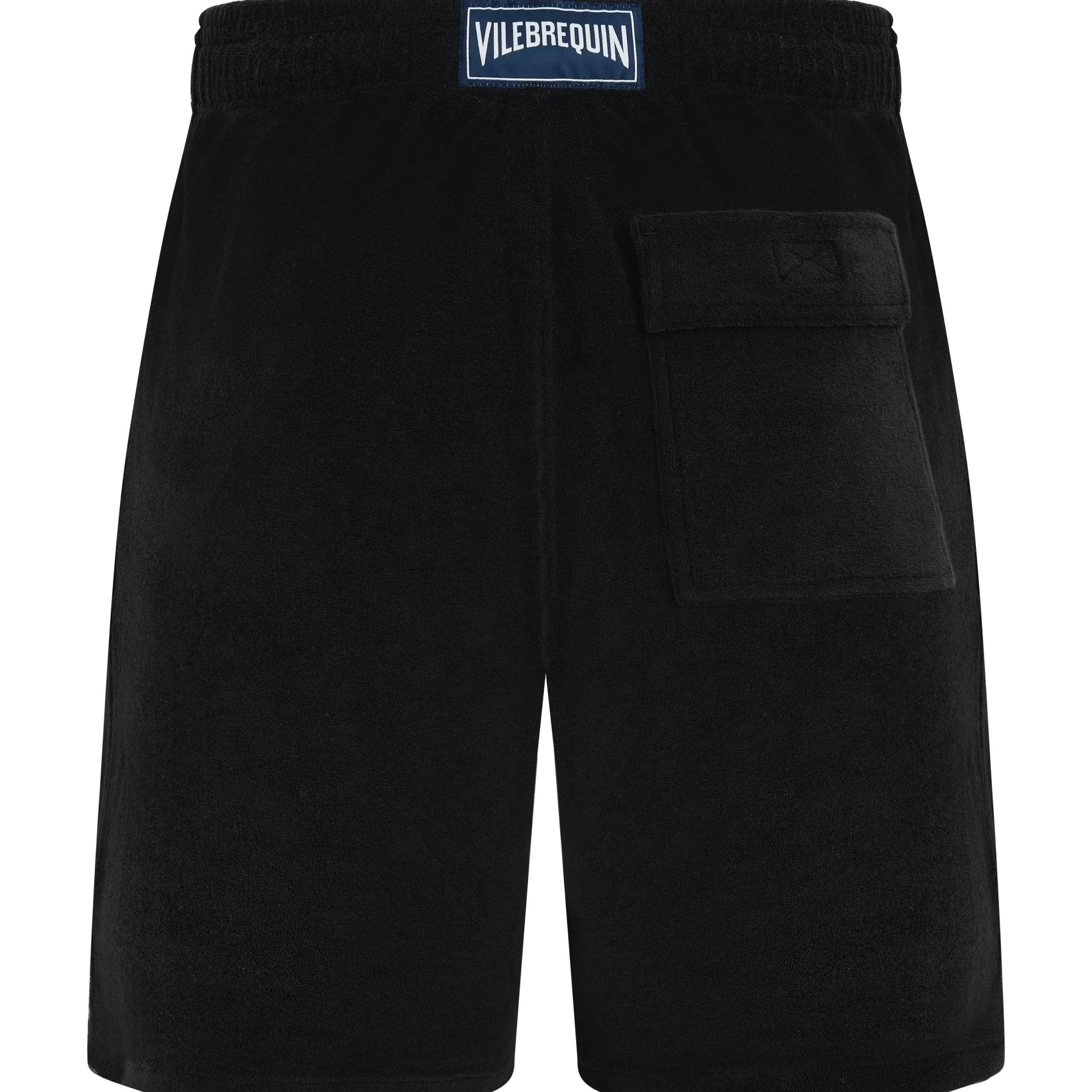 Best Vilebrequin Unisex Terry Bermuda Solid Black/Black