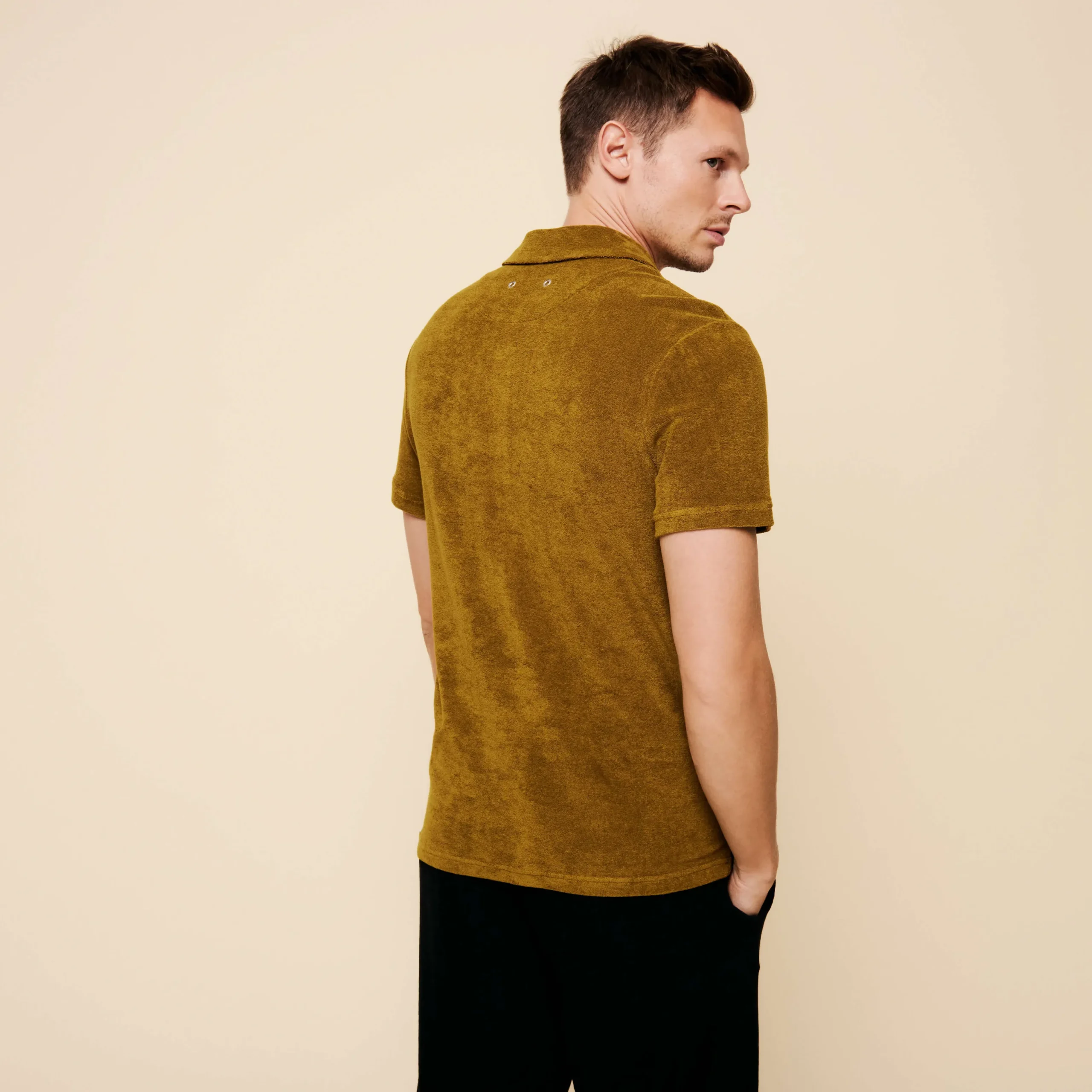 Flash Sale Vilebrequin Unisex Terry Bowling Shirt Solid Bark/Beige