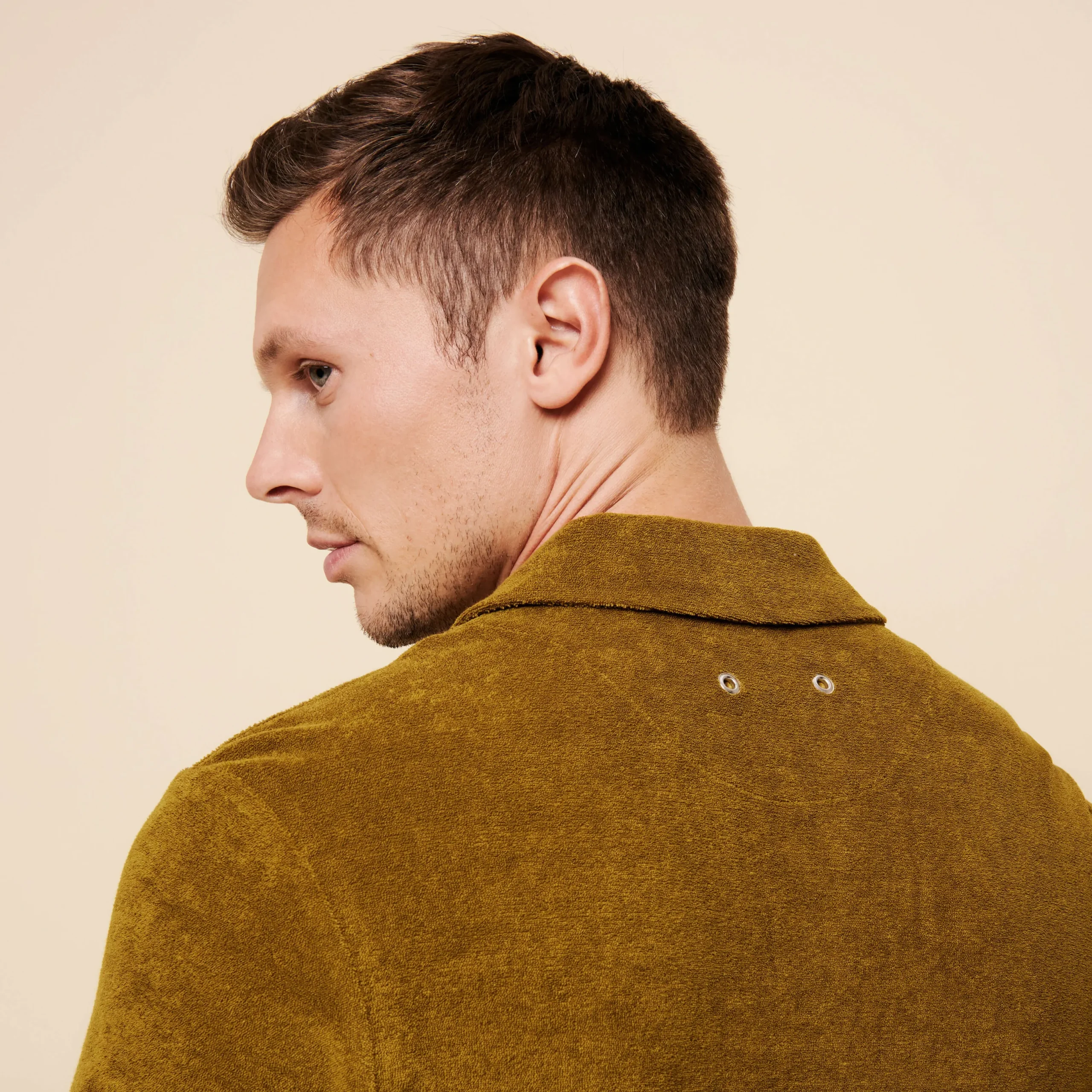 Flash Sale Vilebrequin Unisex Terry Bowling Shirt Solid Bark/Beige