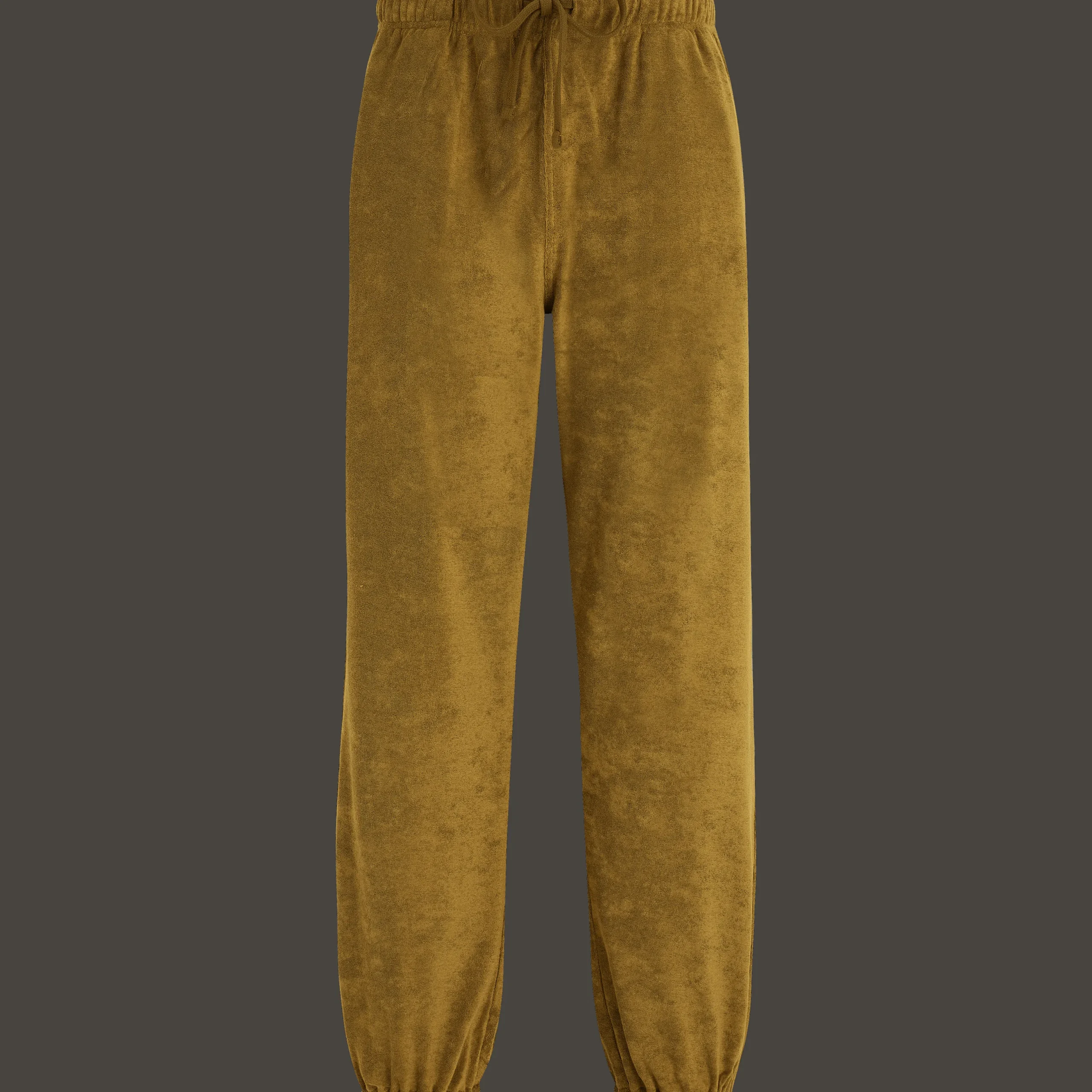 Clearance Vilebrequin Unisex Terry Pants Solid Bark/Beige