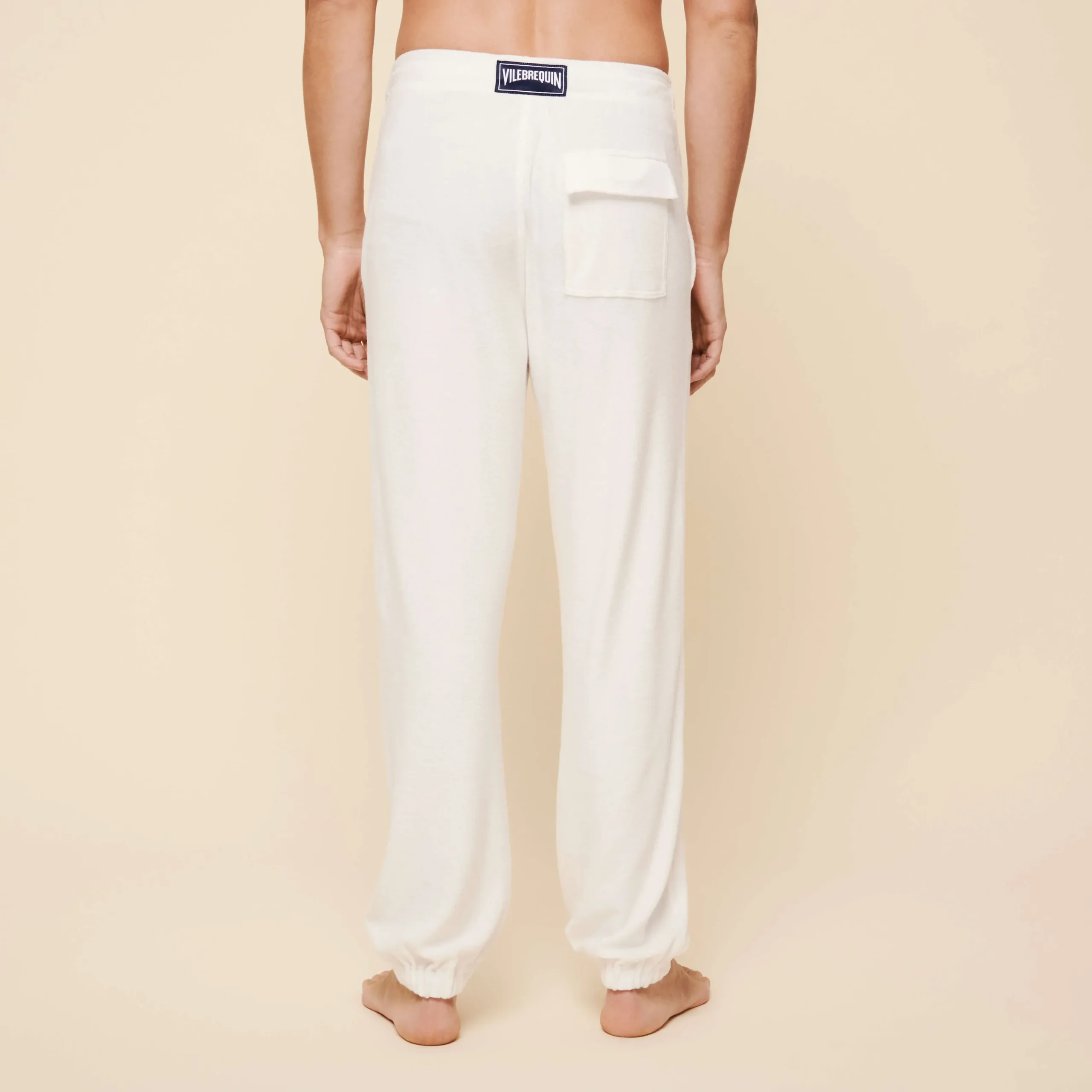 Shop Vilebrequin Unisex Terry Pants Solid Chalk/Beige