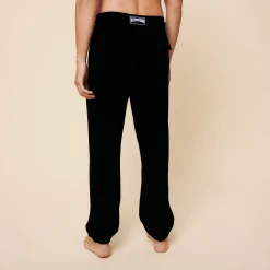 Shop Vilebrequin Unisex Terry Pants Solid Black/Black