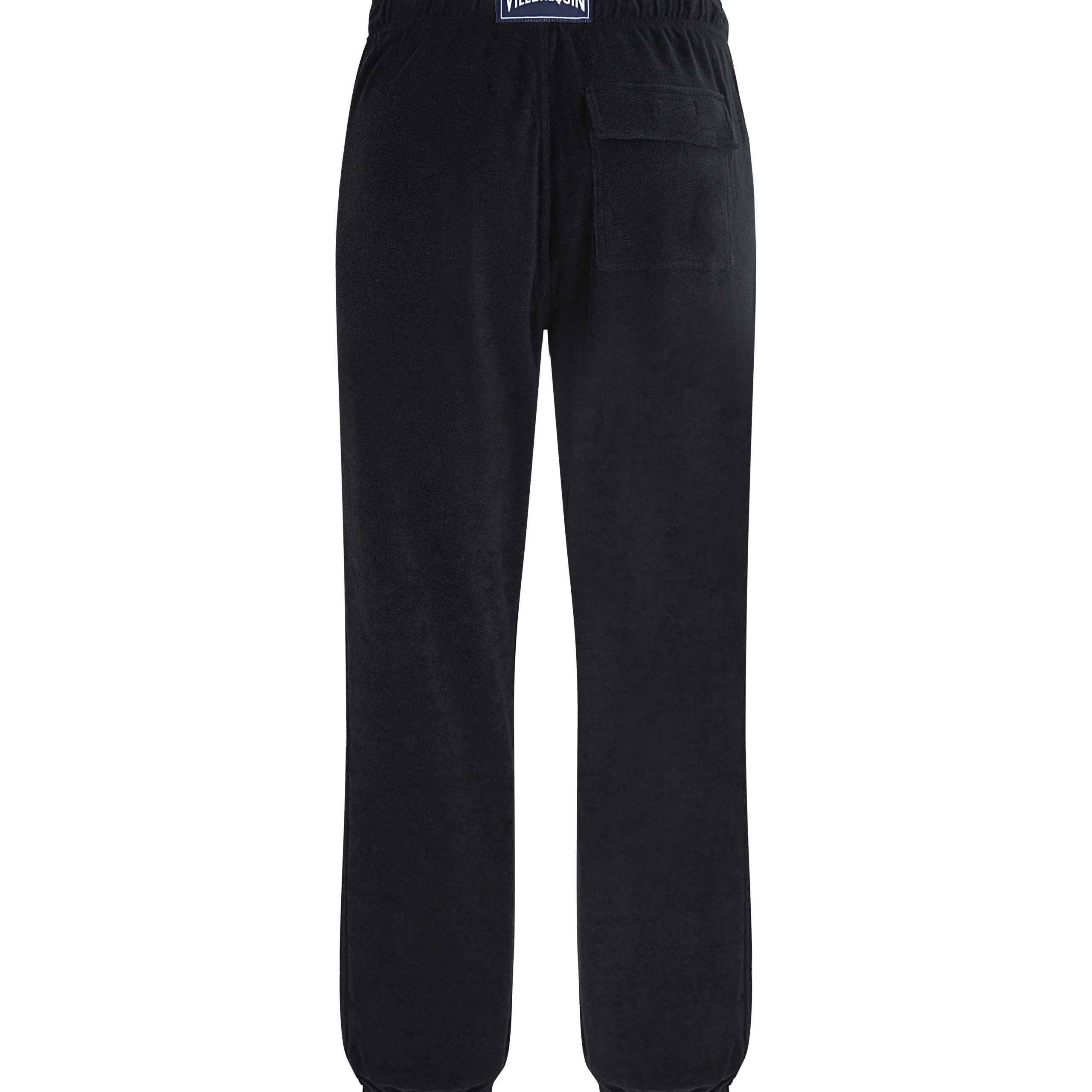 Shop Vilebrequin Unisex Terry Pants Solid Black/Black