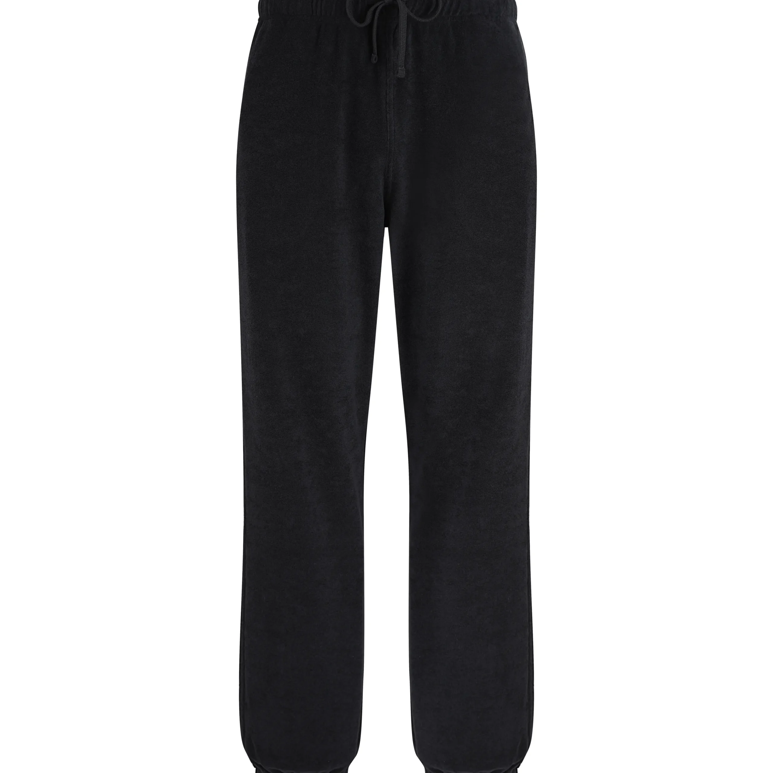 Shop Vilebrequin Unisex Terry Pants Solid Black/Black
