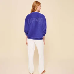 Outlet Vilebrequin Unisex Terry Sweatshirt Solid Purple Blue/Blue