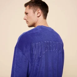 Outlet Vilebrequin Unisex Terry Sweatshirt Solid Purple Blue/Blue