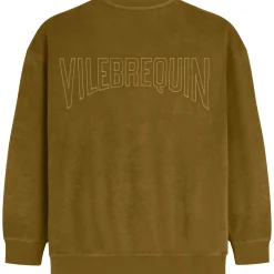 New Vilebrequin Unisex Terry Sweatshirt Solid Bark/Beige
