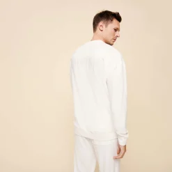 Shop Vilebrequin Unisex Terry Sweatshirt Solid Chalk/Beige