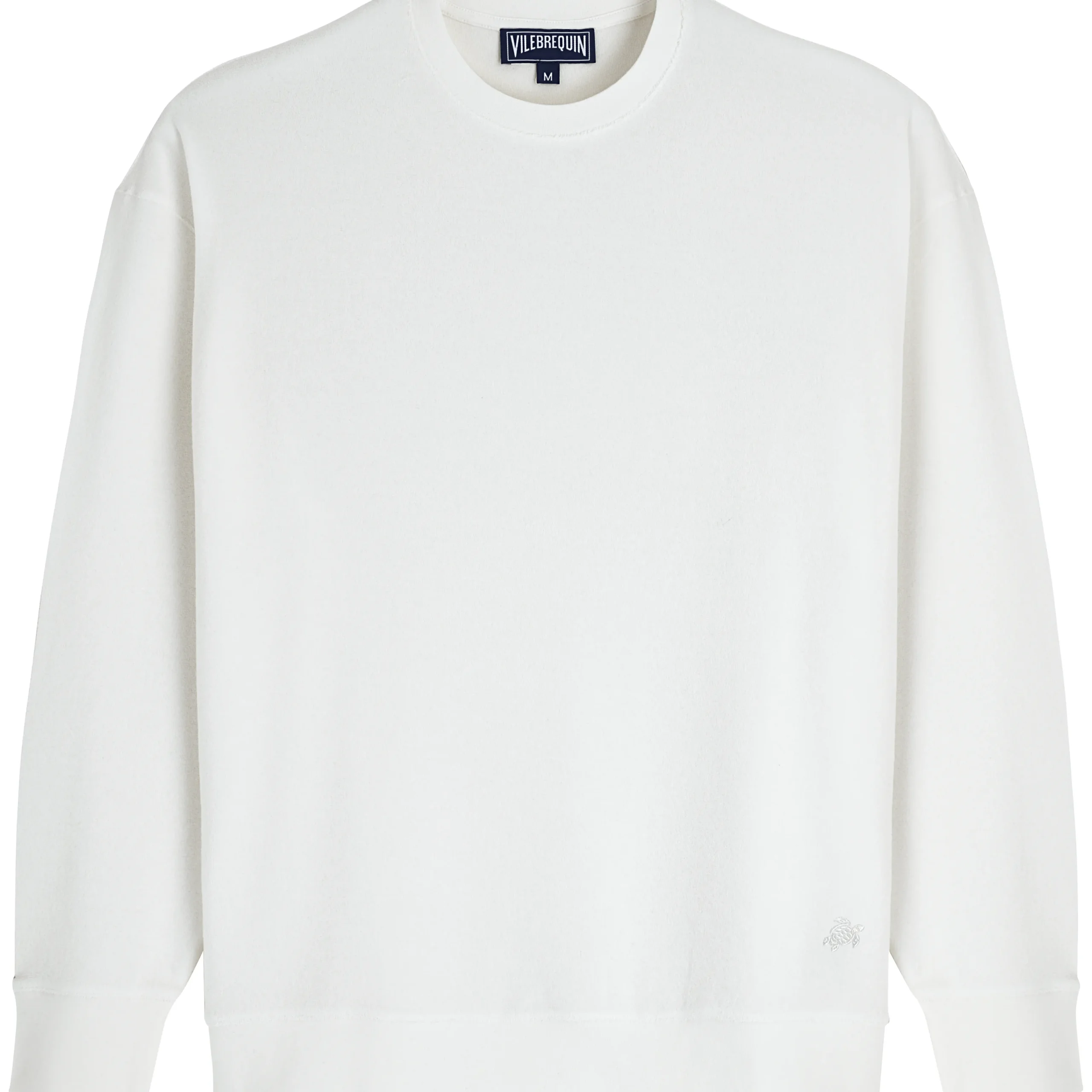 Shop Vilebrequin Unisex Terry Sweatshirt Solid Chalk/Beige
