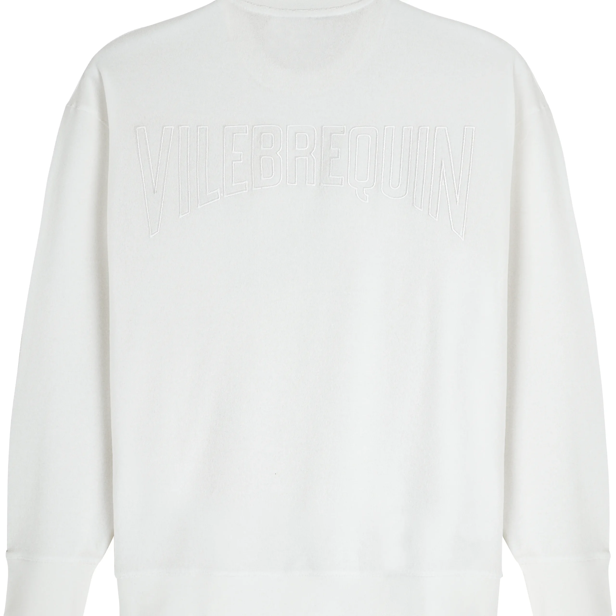Shop Vilebrequin Unisex Terry Sweatshirt Solid Chalk/Beige
