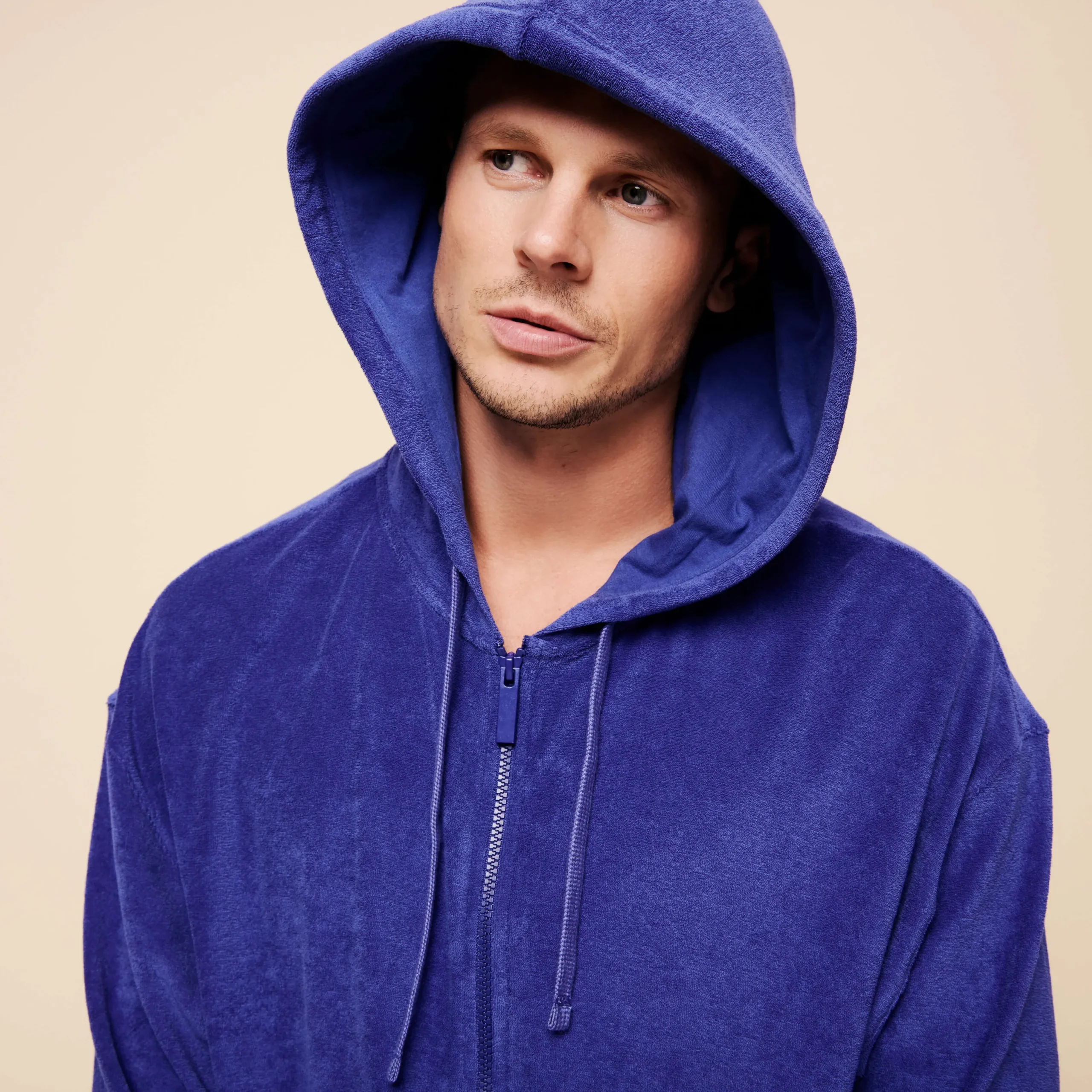 Store Vilebrequin Unisex Terry Sweatshirt Solid Purple Blue/Blue