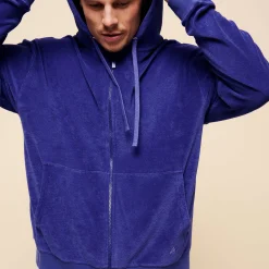 Store Vilebrequin Unisex Terry Sweatshirt Solid Purple Blue/Blue
