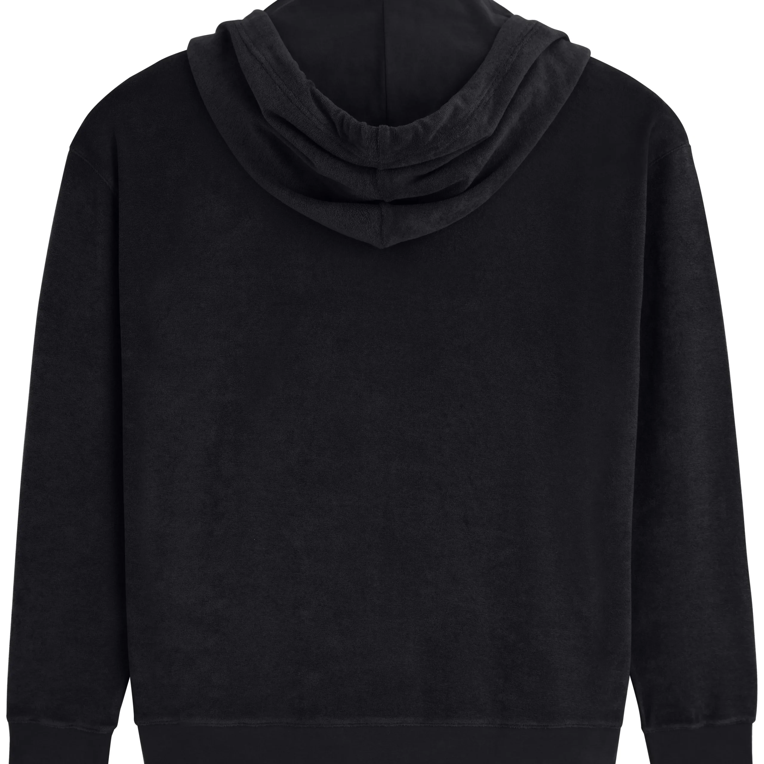 Cheap Vilebrequin Unisex Terry Sweatshirt Solid Black/Black