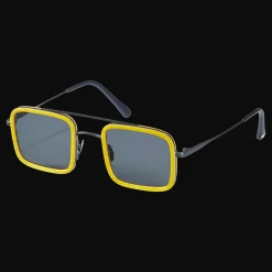Shop Vilebrequin White Tulipwood Women And Men Sunglasses - Vbq X Shelter Sunflower/Yellow