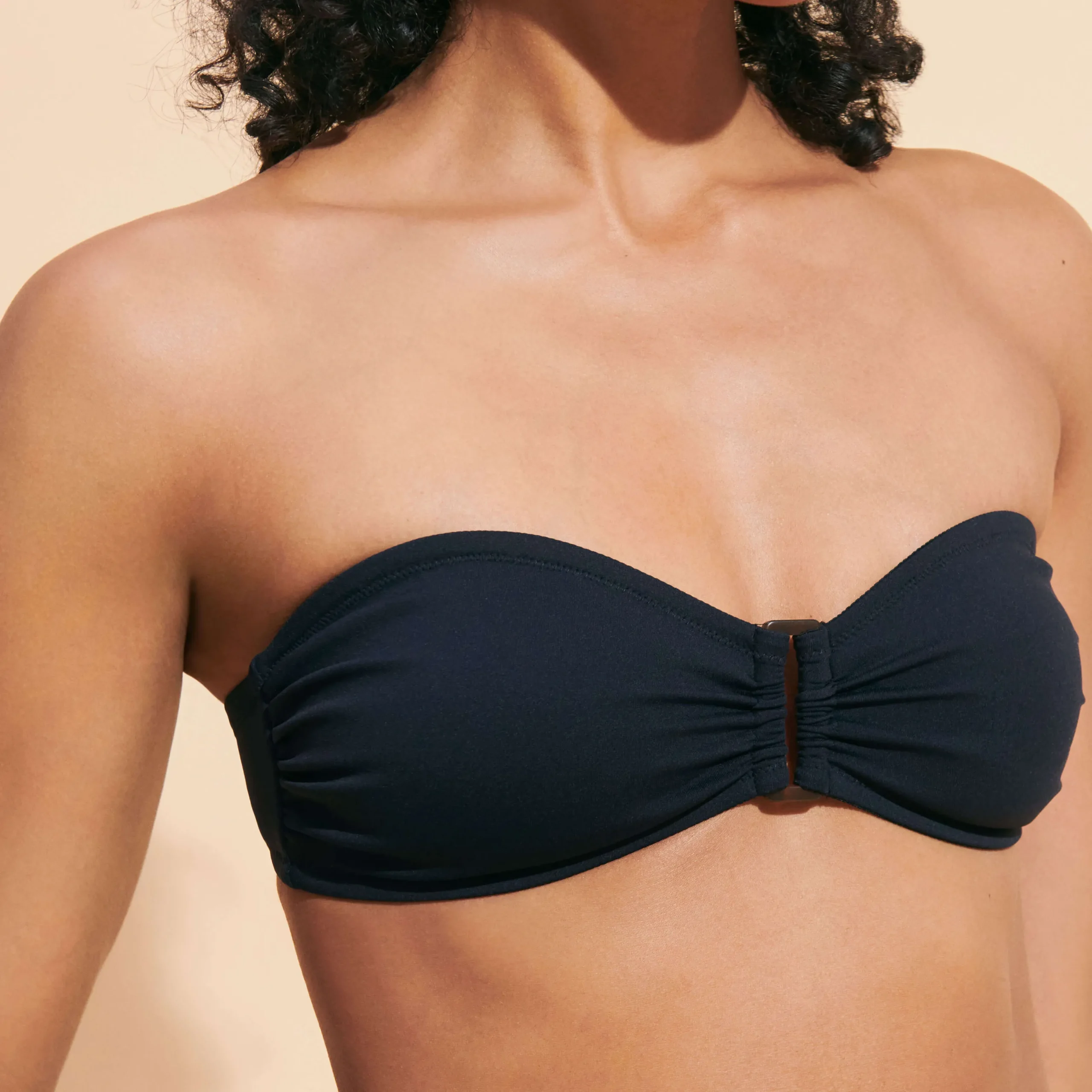 Sale Vilebrequin Women Bandeau Bikini Top Solid Black/Black