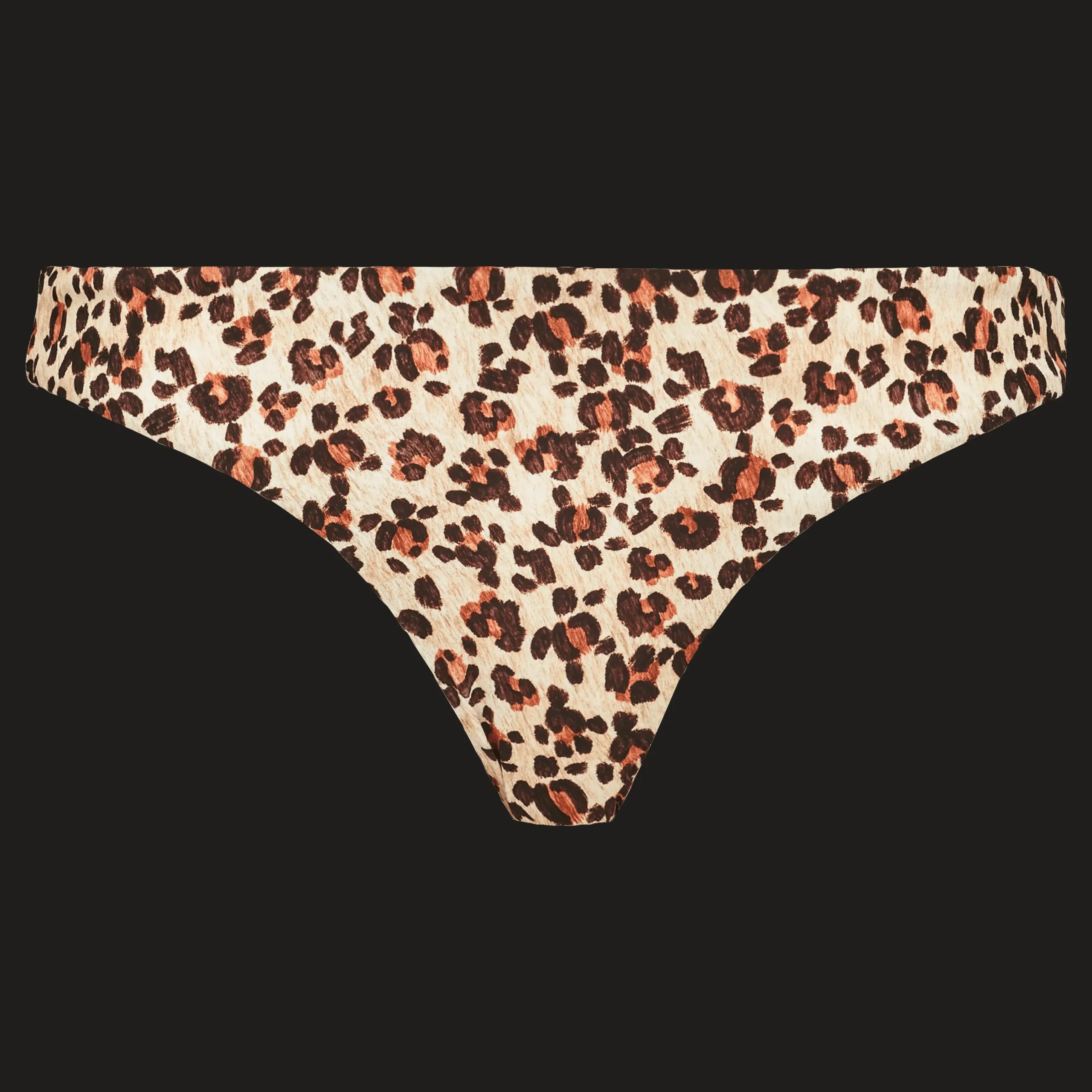 Best Vilebrequin Women Bikini Bottom Midi Brief Turtles Leopard Straw/Yellow