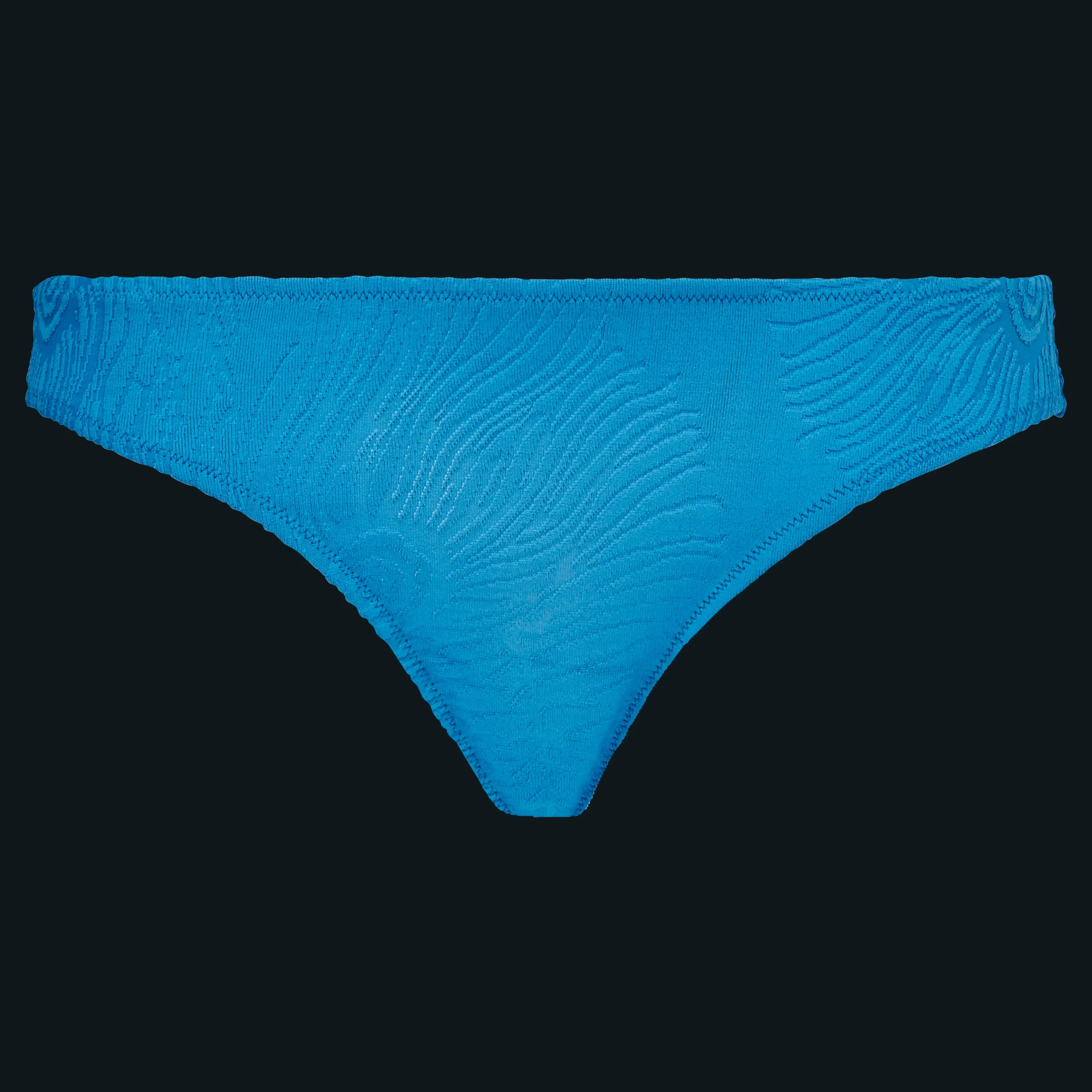 Online Vilebrequin Women Bikini Bottom Midi Brief Plumes Jacquard Calanque/Blue